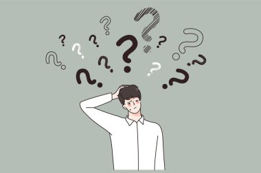 Düşünceli işadamı sorunların çözümünü düşünüyor 