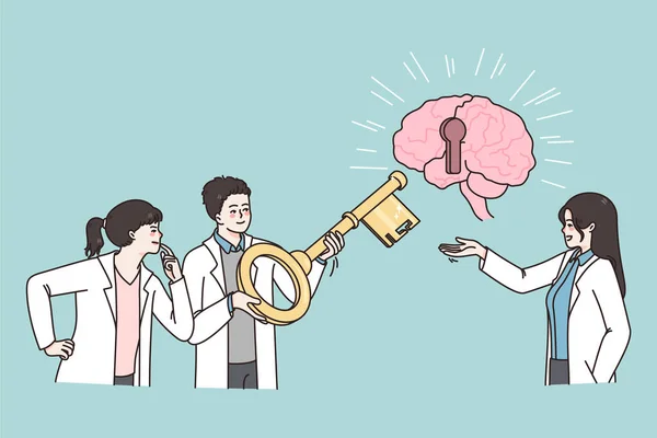 Ärzte finden Schlüssel zur Hirnforschung — Stockvektor