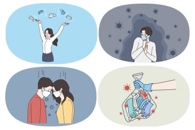 Coronavirus pandemic and epidemic concept