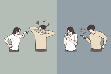 Mutsuz çiftin ilişki sorunları var. 