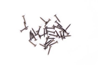 Beyaz arka planda siyah vida