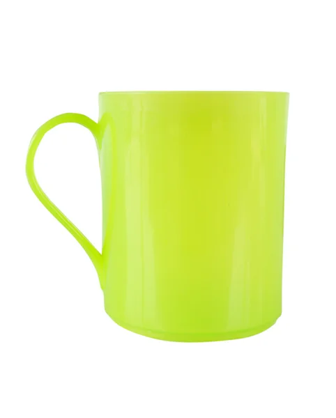 Зеленый пластиковый стакан — стоковое фото
