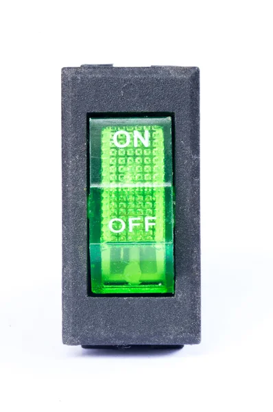 Yeşil enerji düğmesini — Stok fotoğraf