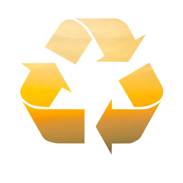 Recycle symbol with sun set clolor texture — Stock Photo, Image