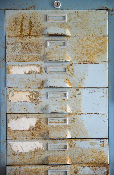 old metal file cabinet