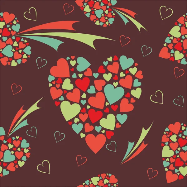 Pattern with hearts — Stock Vector