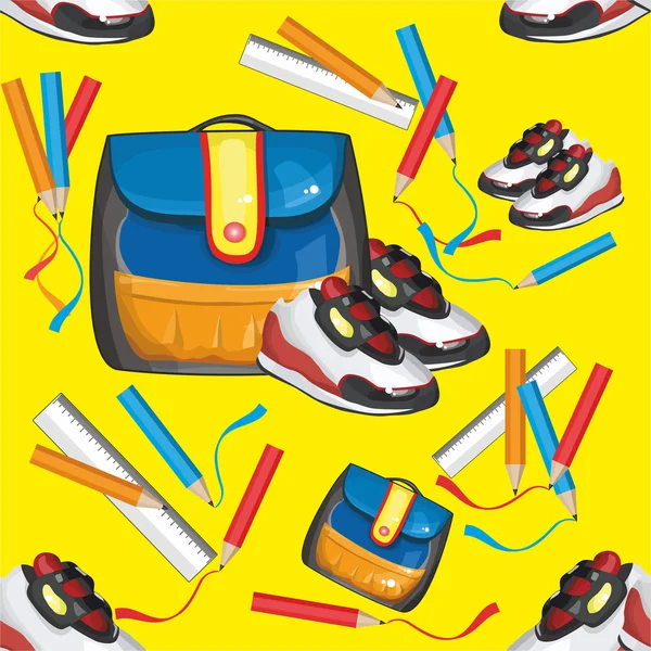 Spor ayakkabıları ile desen — Stok Vektör
