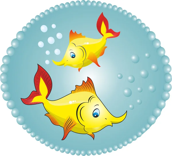 Peixe em círculo —  Vetores de Stock