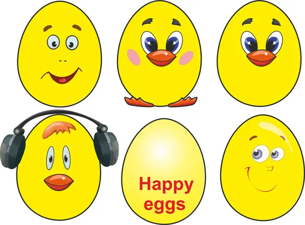 Huevos divertidos — Archivo Imágenes Vectoriales