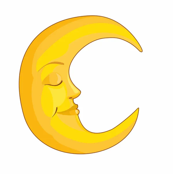 月亮睡 — 图库矢量图片