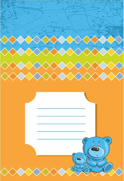 Cahier de couverture avec un ours — Image vectorielle