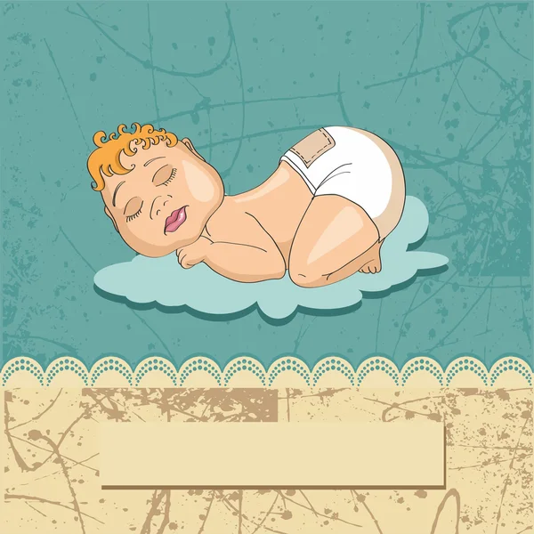 矢量婴儿睡眠卡 — 图库矢量图片