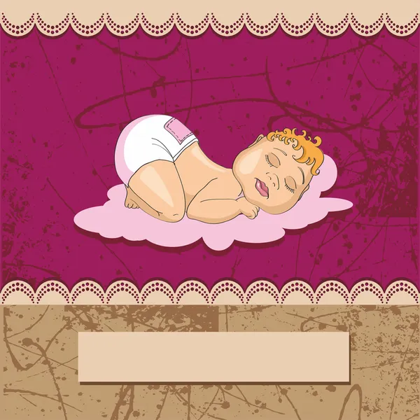 Vector baby sleep card — Stock Vector