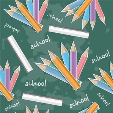 bir cetvel ve kalem ile desen