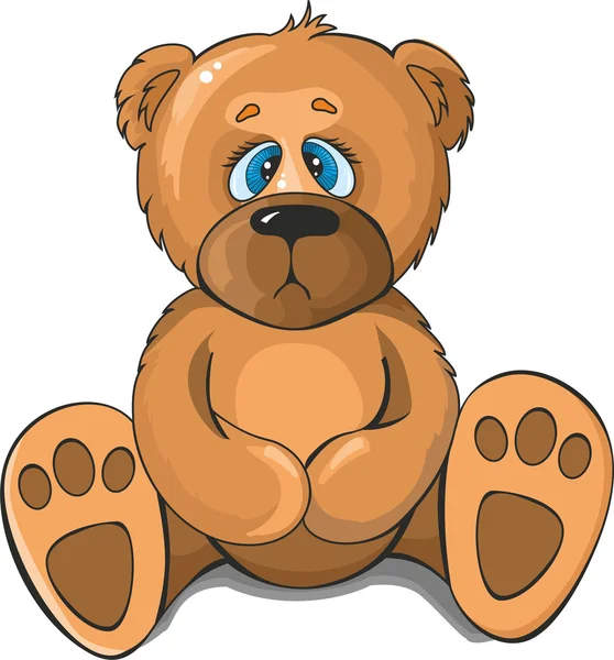 Sad bear — Stock Vector