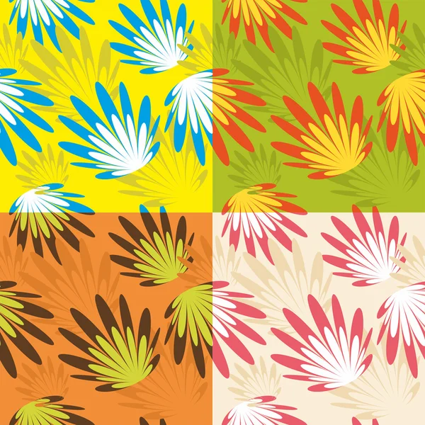 Pattern with stylized leaves — Stock Vector