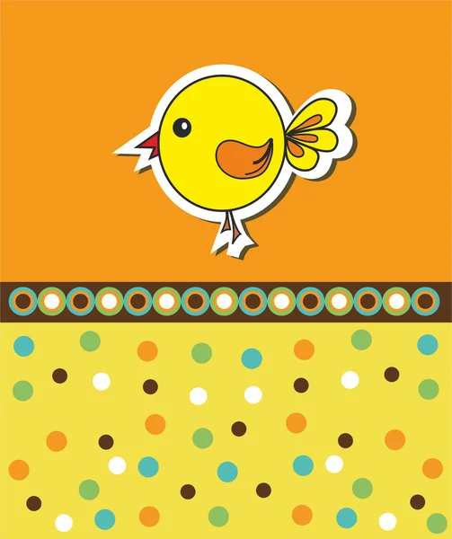 Pattern with a little chicken — Stock Vector