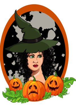 Kız şapka ve kabaklar