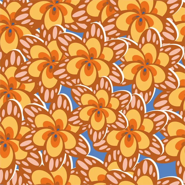 Pattern with stylized flowers — Stock Vector