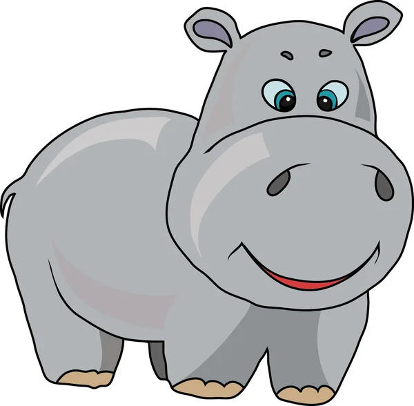 Cheerful Hippo — Stock Vector