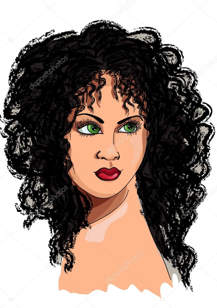 Curly hair drawing HD wallpapers | Pxfuel