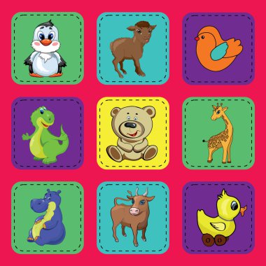 Bebek kartı ile hayvan.