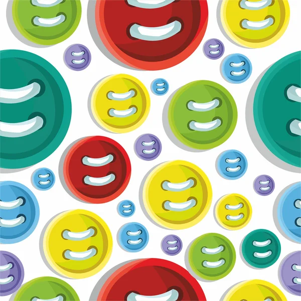 Pattern with multi-colored buttons — Stock Vector