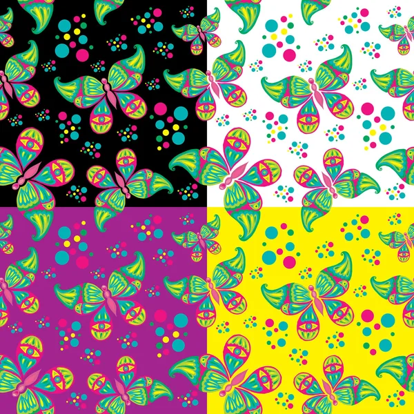 Pattern with butterflies — Stock Vector