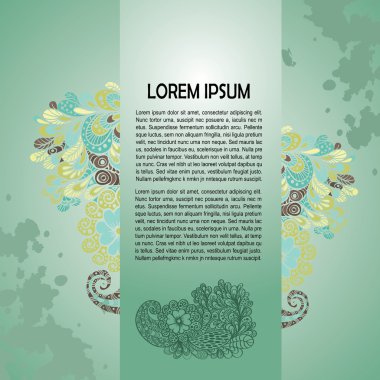 yeşil kart ile çiçek süsleme