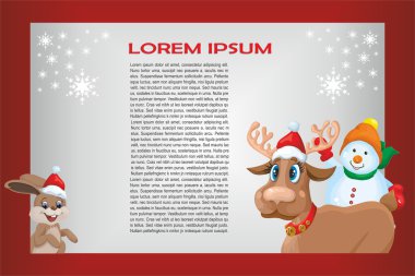 geyik ve tavşan ve kardan adam