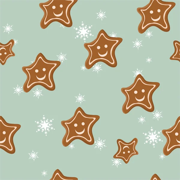 Pattern with Christmas cookies — Stock Vector