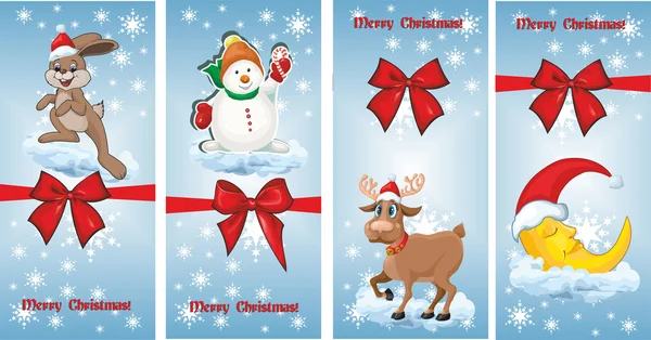 Conjunto de tarjetas de Navidad — Archivo Imágenes Vectoriales