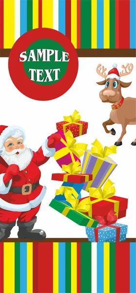 Tarjeta con santa claus — Vector de stock