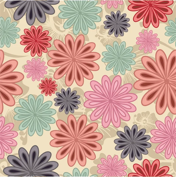 Muster mit Blumen. retro — Stockvektor