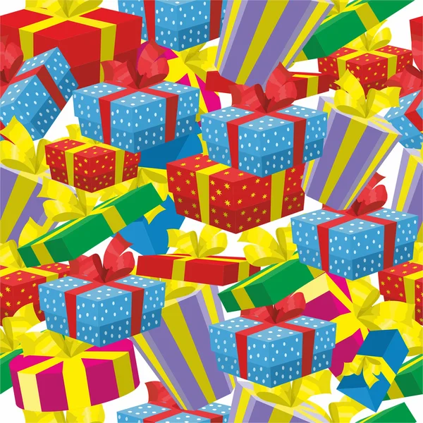 Modèle avec des cadeaux — Image vectorielle