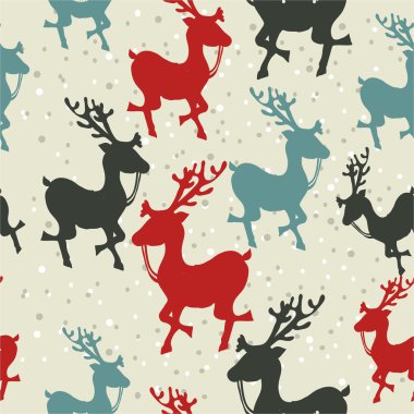 bir geyik ile desen. Noel