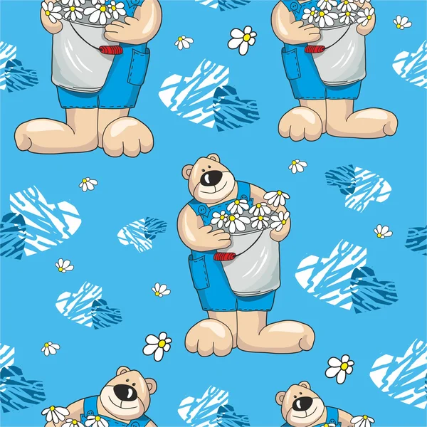 Pattern with bears — Wektor stockowy