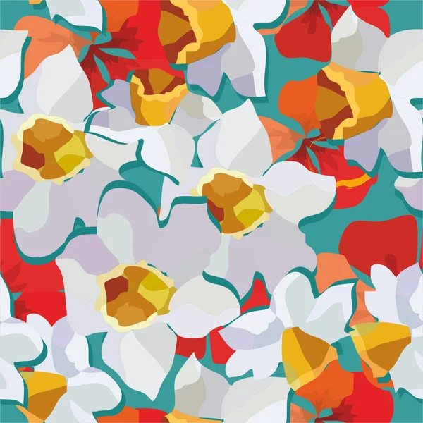 Patroon met bloemen — Stockvector