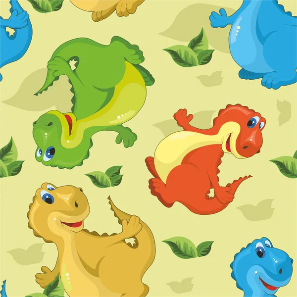 Patrón con dinosaurios — Archivo Imágenes Vectoriales