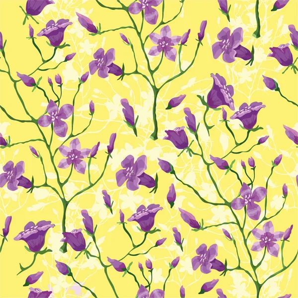 Motif avec des fleurs — Image vectorielle