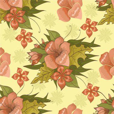 çiçek lilyum ile desen