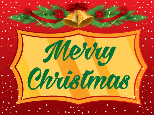 Noel afişi ve çan ve Noel ağacı