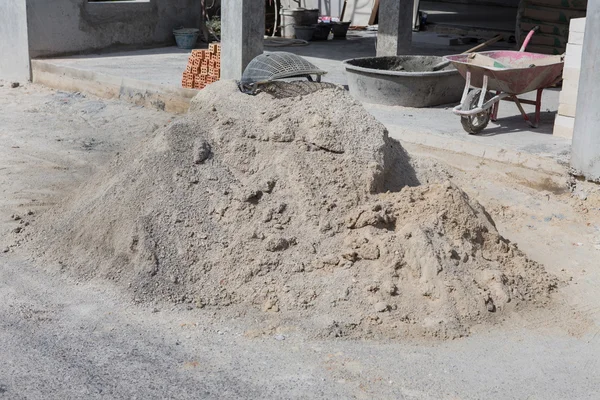 Heap of cement mortar — Stock Photo, Image