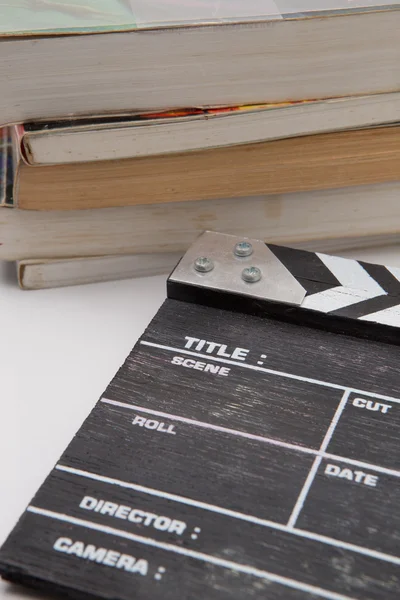 一堆书木手板 免版税图库照片