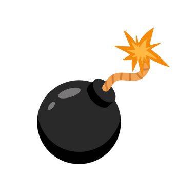 Korsan güllesi. Beyaz arkaplanda korsanlık simgesi izole edildi. Çizgi film tarzında vektör illüstrasyonu