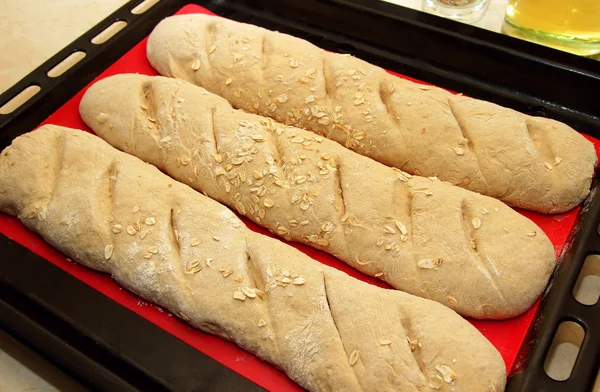 Préparation du pain à la maison — Photo