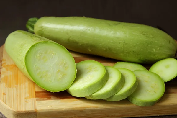 Zucchini, sliced for cooking recipes — Stock Photo, Image