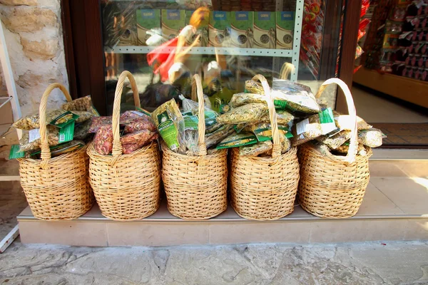 Cesti regalo con tasse sulle erbe medicinali — Foto Stock