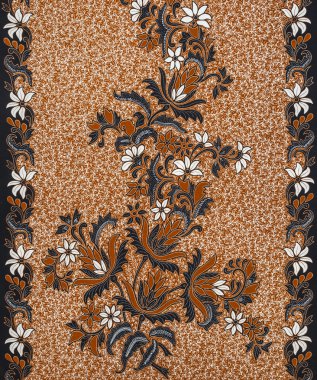güzel Asyalı çiçek batik desenler & motifleri