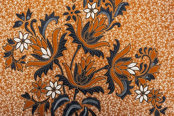 Indah Asia Floral Batik Pola & Motif — Stok Foto